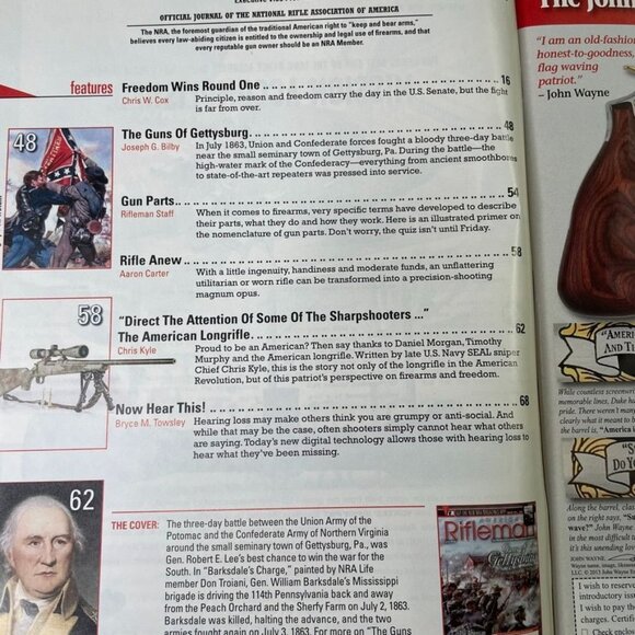 American Rifleman NRA Magazine July 2013 Vol 161 No 7 Gettysburg u - Picture 5 of 10